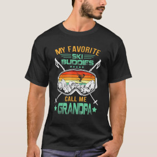 Camiseta Mens Esquiando Meus Amigos De Esqui Favoritos Me C