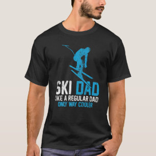 Camiseta Mens Esquiando Pai De Esqui Como Uma Gordura De Es