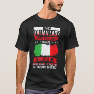 Camiseta Mens, Esta Dama Italiana Convida-O A Jantar Becau