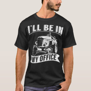 Camiseta Mens Estarei No Meu Trator De Escritório
