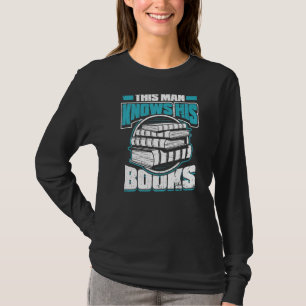 Camiseta Mens Este Homem Conhece O Seu Bookworm Avid
