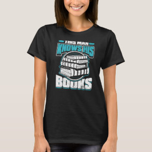 Camiseta Mens Este Homem Conhece O Seu Bookworm Avid