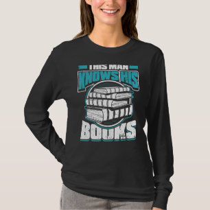 Camiseta Mens Este Homem Conhece O Seu Bookworm Avid