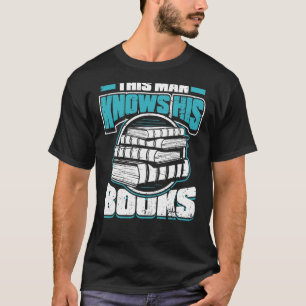 Camiseta Mens Este Homem Conhece O Seu Bookworm Avid