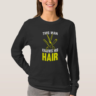 Camiseta Mens Este Homem Conhece Seu Cabelo De Cabelo Barbe