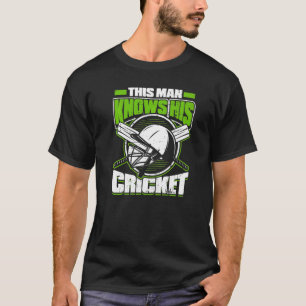 Camiseta Mens Este Homem Conhece Seu Jogador De Críquete Ba