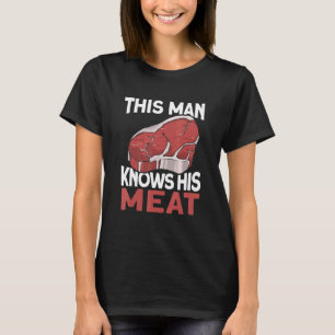 Camiseta Mens Este Homem Conhece Sua Faca De Carne De Caran