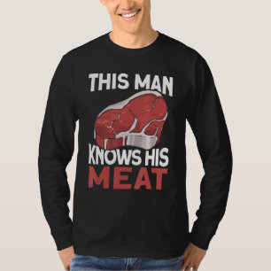 Camiseta Mens Este Homem Conhece Sua Faca De Carne De Caran