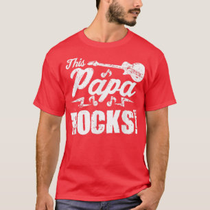 Camiseta Mens Este Papa Rocks TGuitar Rock n Roll Engraç