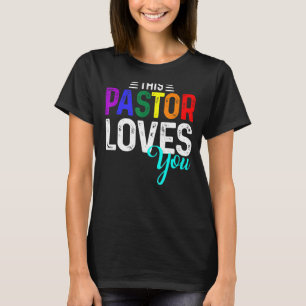 Camiseta Mens Este Pastor Ama-Te Orgulhosa Lésbica Gay