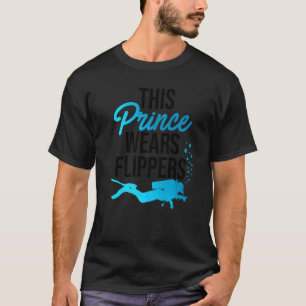 Camiseta Mens Este Príncipe Veste Flippers Diver Scuba Merg