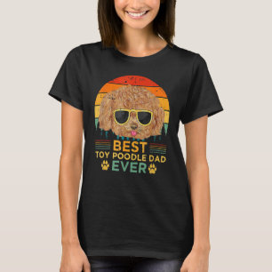 Camiseta Mens Estilo Retro Melhor Pai Poodle Toy Já Dia dos