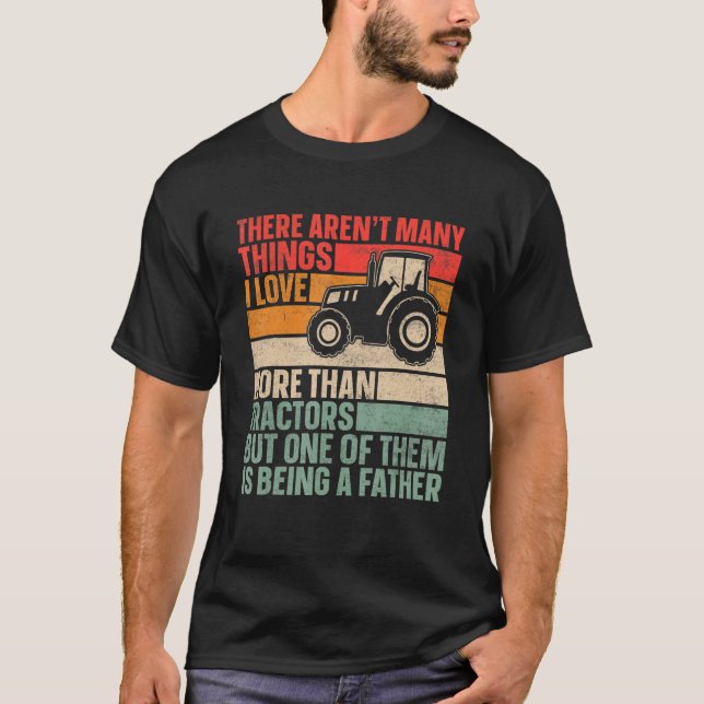 Camiseta Mens Eu Adoro Tratores E Ser Pai Farmer Da (Frente)