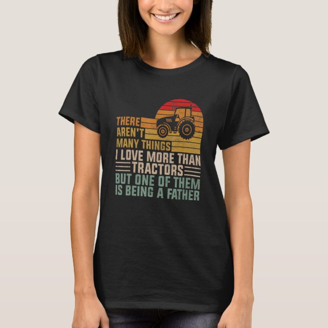 Camiseta Mens Eu Adoro Tratores E Ser Pai Farmer Da (Frente)