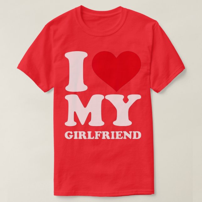 Camiseta Mens eu amo minha namorada (Frente do Design)