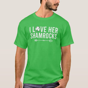 Camiseta Mens Eu Amo O Seu Dia de São Patrício De Camarões