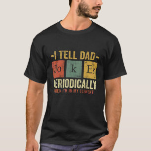 Camiseta Mens Eu Digo Às Piadas Pais Periodicamente Mas Ape