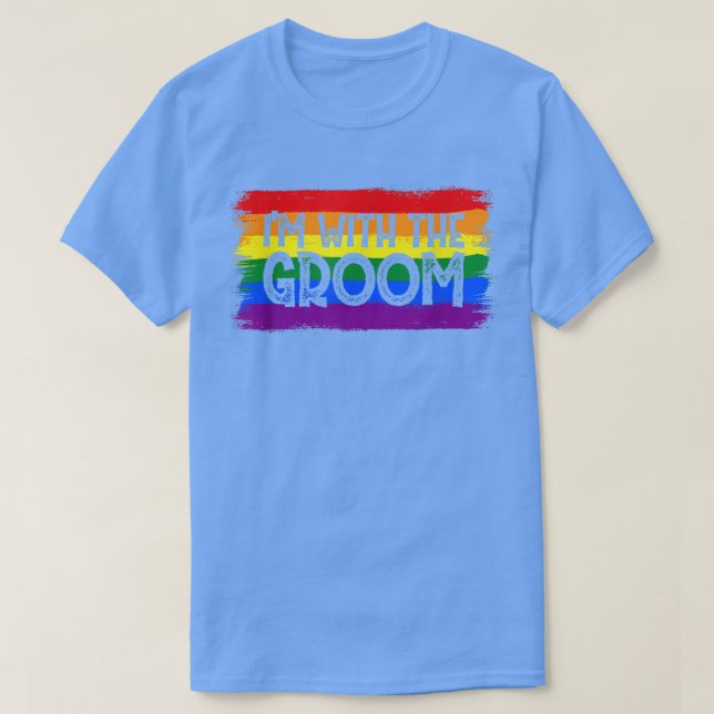 Camiseta Mens Eu Estou Com O Gay LGBT (Frente do Design)