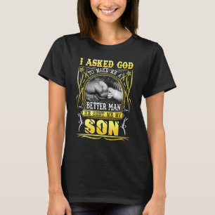 Camiseta Mens Eu Pedi A Deus Para Me Fazer Um Pai Melhor