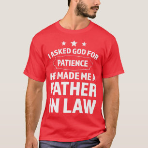 Camiseta Mens, eu perguntei a Deus paciência pai da lei fil