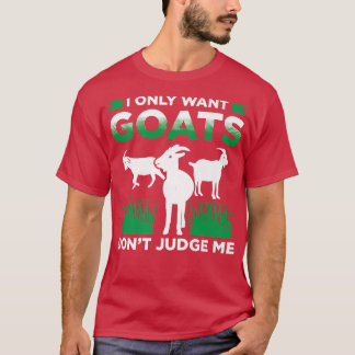 Camiseta Mens Eu Só Quero Caprinos Não Me Julguem Farmer De