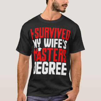 Camiseta Mens Eu Sobrevivi Aos Mestrados De Graduação Da Mi