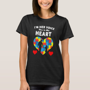 Camiseta Mens, eu sou a voz dela. Ela é minha agitação card