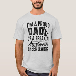 Camiseta Mens eu sou um Cheerleader orgulhoso de Pai de Fil