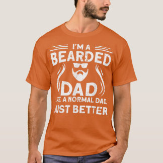 Camiseta Mens, eu sou um Pai com barba como um Pai normal,