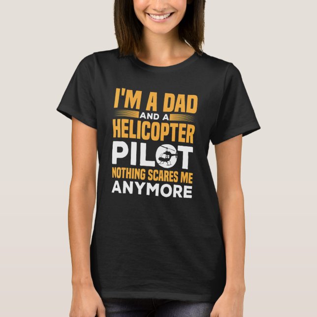 Camiseta Mens, eu sou um Pai e piloto de helicópteros (Frente)