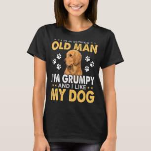 Camiseta Mens, eu sou um simples Velho, estou rabugento e g