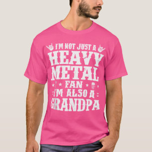 Camiseta Mens Eu Sou Um Ventilador De Metal Pesado Um Vovô