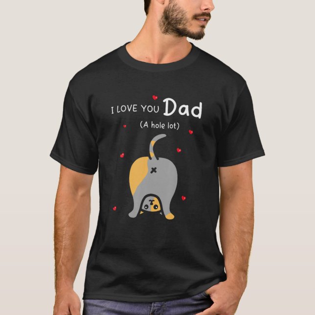 Camiseta Mens Eu Te Amo Pai Muito Feliz Dia de os pais (Frente)