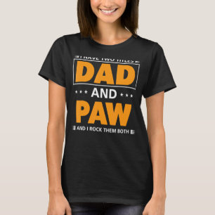 Camiseta Mens Eu Tenho Dois Títulos De Pai E Pata Para O Vo