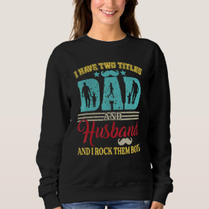 Camiseta Mens Eu Tenho Dois Títulos Pai E Marido Gordura Vi