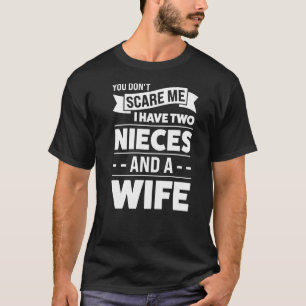 Camiseta Mens Eu Tenho Duas sobrinhas E Um Tio Esposa