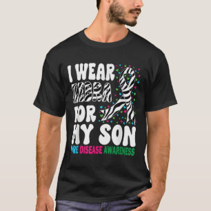 Camiseta Mens Eu Visto Zebra Para O Meu Filho Raros Doenças