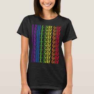 Camiseta Mens Eu Vou Dizer Gay Para Dizer Amor, Um Gay Lgbt