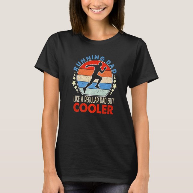 Camiseta Mens Executando Pai Maratona Vintage (Frente)