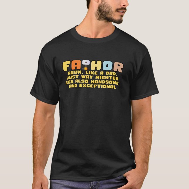 Camiseta Mens Fa Thor Engraçado Vikings Dia do Pai Presente (Frente)