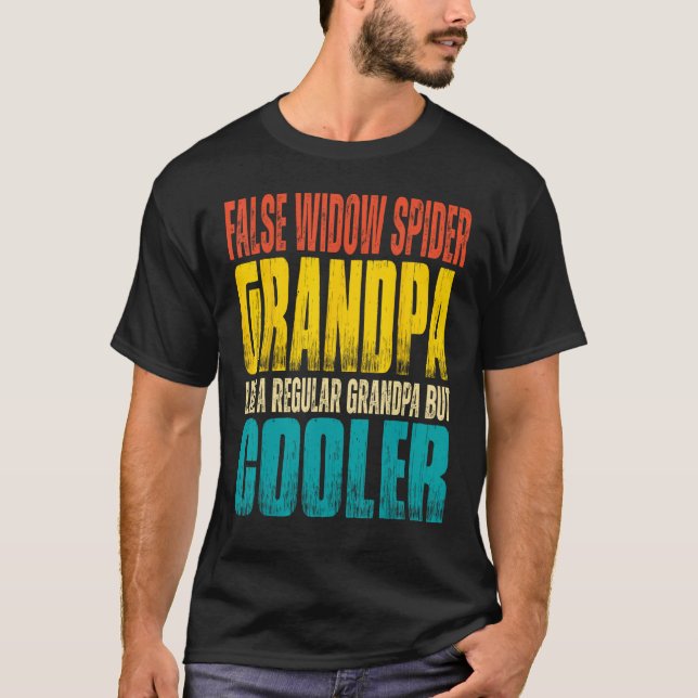 Camiseta Mens Falsos Vovô De Aranha Viúva Como Uma Arma Reg (Frente)