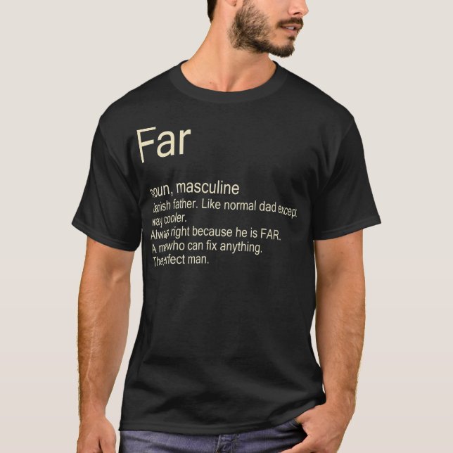 Camiseta Mens Far Padre Dinamarquês  (Frente)
