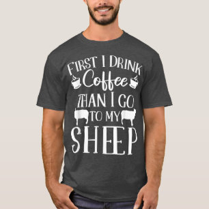 Camiseta Mens Farmer First I Drink Coffee Than I Go To My S