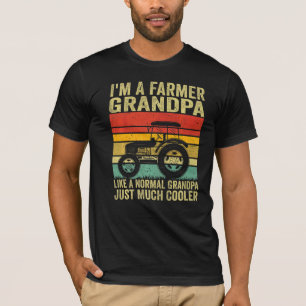 Camiseta Mens Farming Trator Vintage Eu sou um vovô fazende