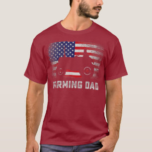 Camiseta Mens Farming Vintage Fazendas bandeira Trators