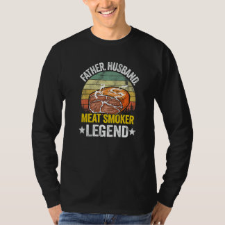Camiseta Mens Father Husband Meat Smoker Legend Brisket Dad
