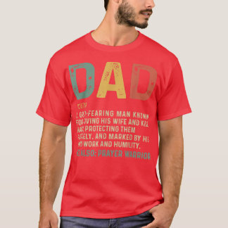 Camiseta Mens Fathers Day  For Dad Christian Dad Definition