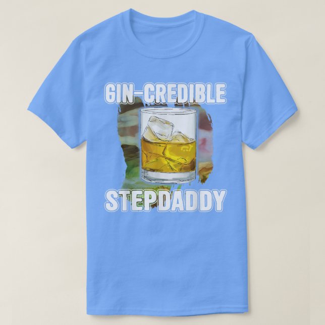 Camiseta Mens Fathers Day Gift Tee GinCredibile Stepdaddy F (Frente do Design)