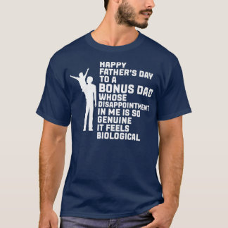 Camiseta Mens feliz dia de os pais para um pai de bônus