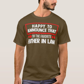 Camiseta Mens feliz em anunciar que sou pai em direito filh